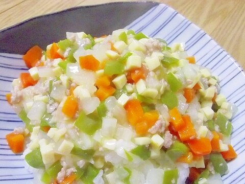 ＊豚挽き肉とたっぷり野菜のあんかけごはん＊